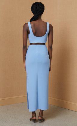 Bec & Bridge Clover Top & Midi Skirt Set Sky Blue Size 10 for rent on The Volte - image 4