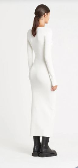 Sir The Label Celena Draped Dress Midi White | AU 6 for rent on The Volte - image 2