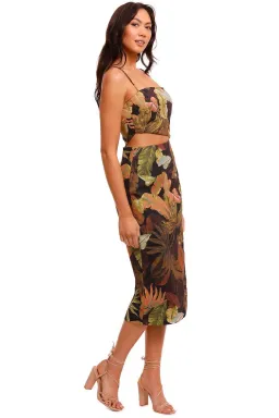 Pasduchas Botanist Slash Midi Dress Print Size 6 for rent on The Volte - image 3
