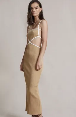 Bec & Bridge Coyote Midi Dress in Camel - Size 6 for rent on The Volte - image 7