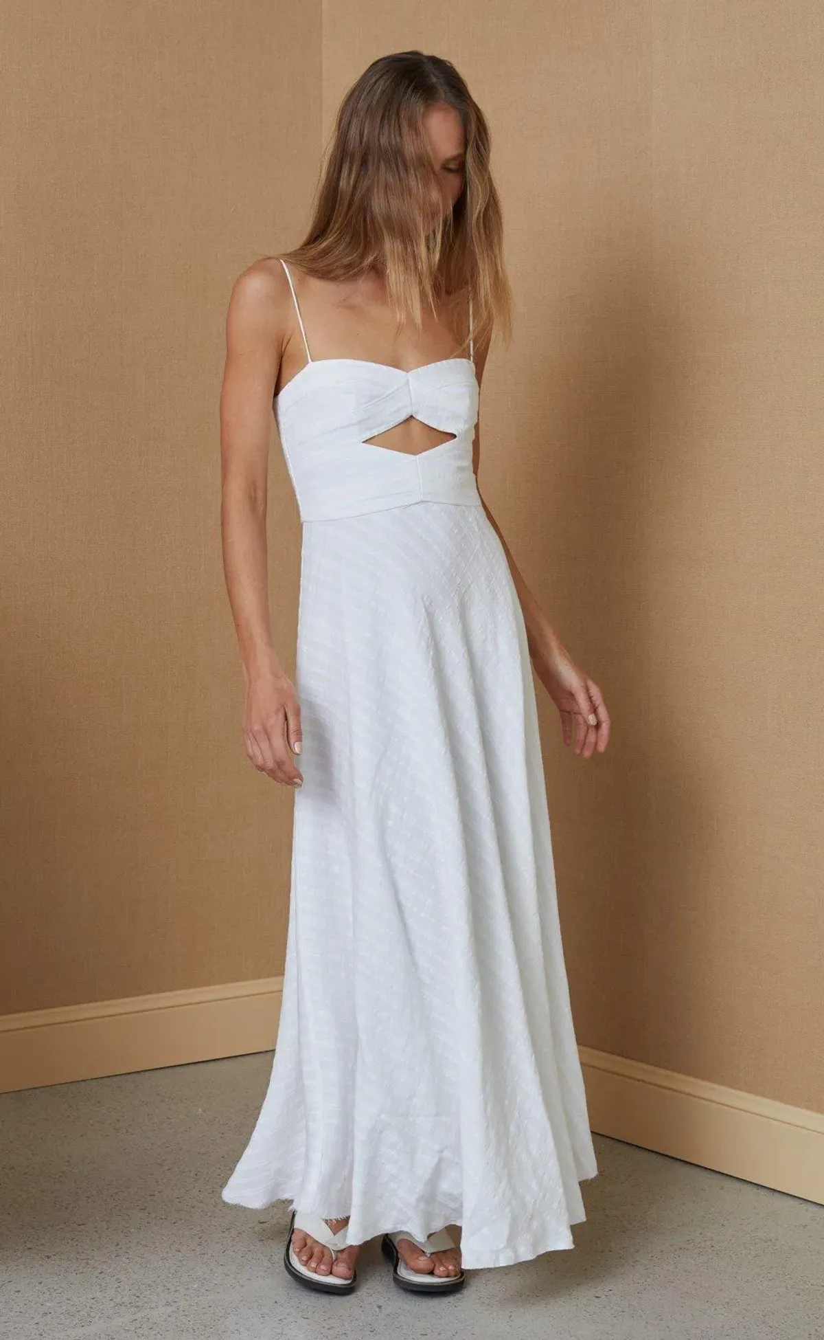 Bec & Bridge Provincial Maxi Dress Ivory Size 6 - Image 2