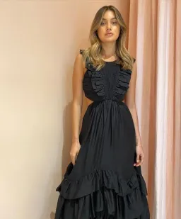 Magali Pascal Sawi Dress Black Size M for rent on The Volte - image 2