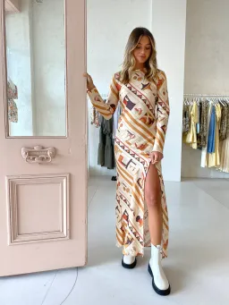 Sir the Label Soleil Long Sleeve Dress Maxi Multi Size AU 10   for rent on The Volte - image 1