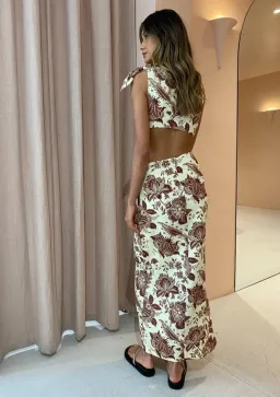 Sir the Label Rei Knot Dress Print Size 2 / AU 10 for rent on The Volte - image 2