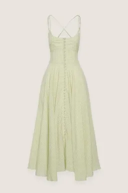 BY JOHNNY Pistachio Stripe Sun Dress Size 12 for rent on The Volte - image 8