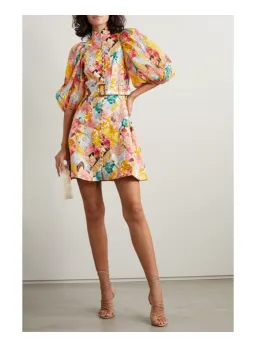 Zimmermann Tempo Kaleidoscope Mini Dress Floral Size 2 / Au 12 for rent on The Volte - image 1