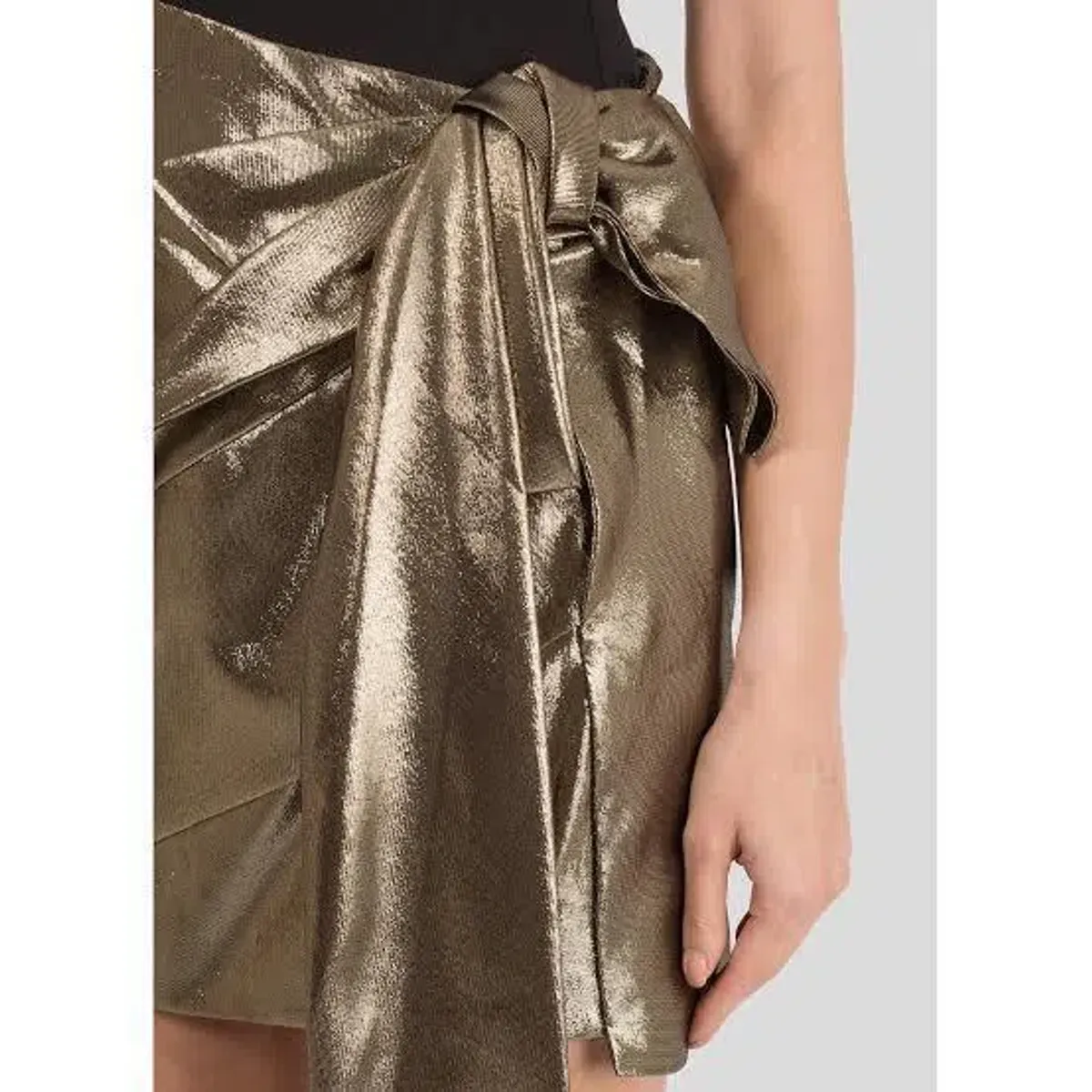 Ysl bow embellished lame skirt  - Image 2
