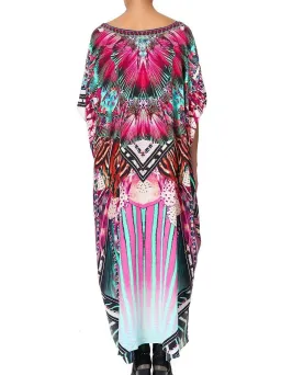 Camilla Rainbow Eyes Round Neck Kaftan One Size for rent on The Volte - image 2