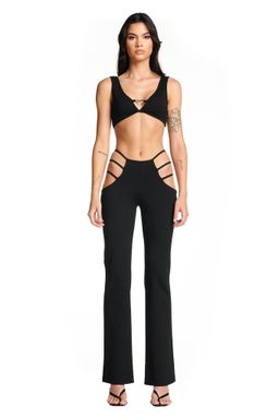 I. AM. GIA Lucid Crop Top & Pants Set Black Size S for rent on The Volte - image 1