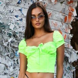I. AM. GIA Naomi Top  Fluro Green Size 6 for rent on The Volte - image 4