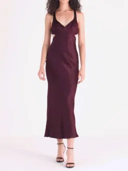 BEC AND BRIDGE CAROLINE CUT OUT DRESS PLUM for rent on The Volte - image 3