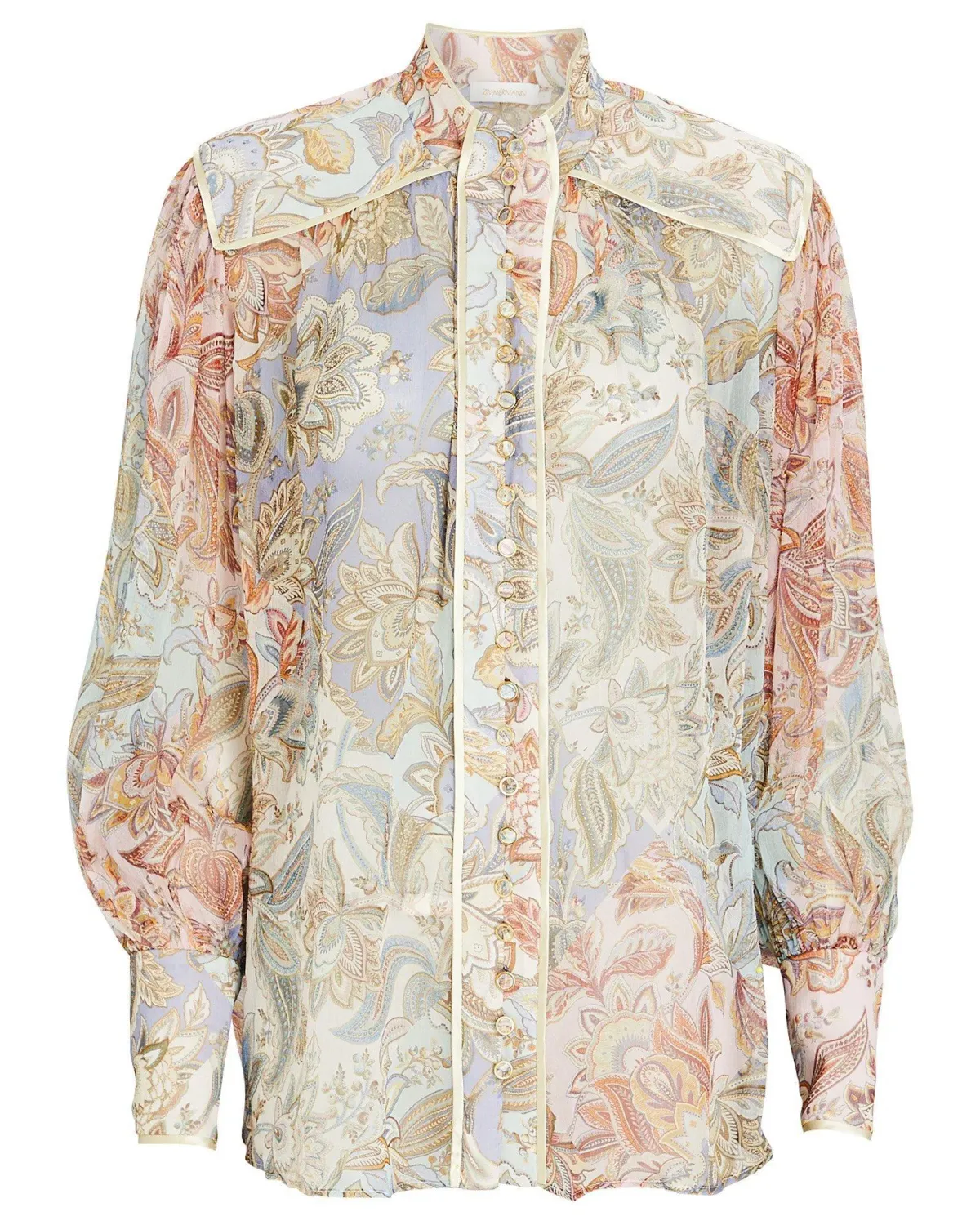 Zimmermann Lucky Bound Blouse Floral Size 8 - Image 5