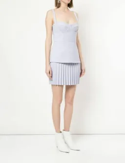 Dion Lee Bustier Pleated Mini Dress - Lilac  for rent on The Volte - image 3