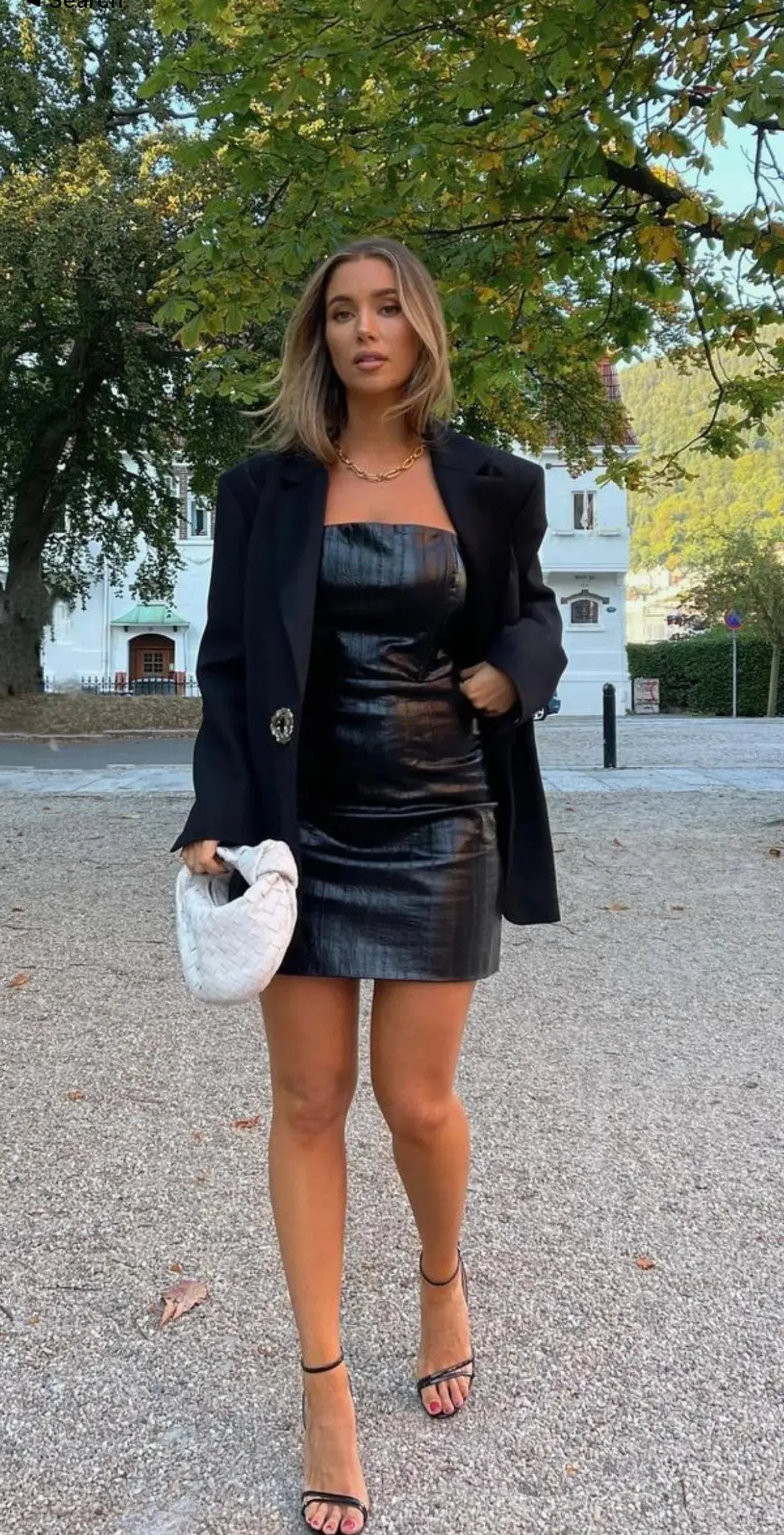 Rotate by Berger Christensen Herla strapless snake effect vegan leather mini dress- 38 - Image 4