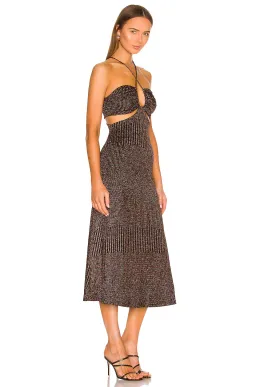MISHA Dulci Midi Dress Brown Size 6/XS  for rent on The Volte - image 2