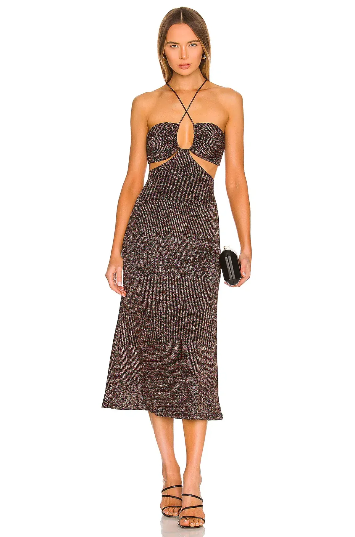 MISHA Dulci Midi Dress Brown Size 6/XS  - Image 1