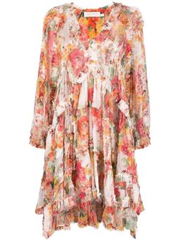 Zimmermann Mae Floral Frill Billow Mini Dress Size 3 for rent on The Volte - image 3