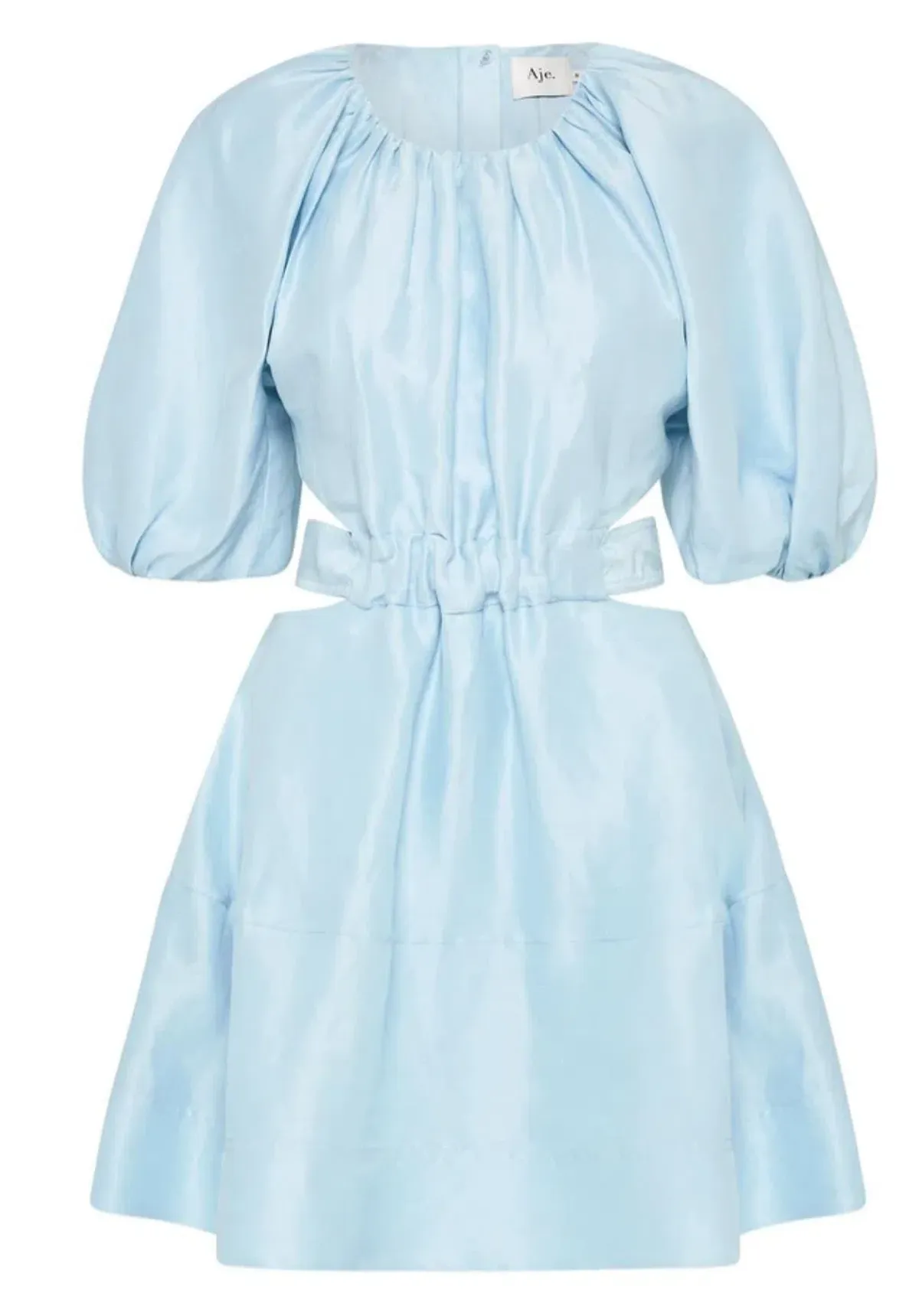 Aje Psychedelia Cut Out Mini Dress Pale Blue Size 4  - Image 5