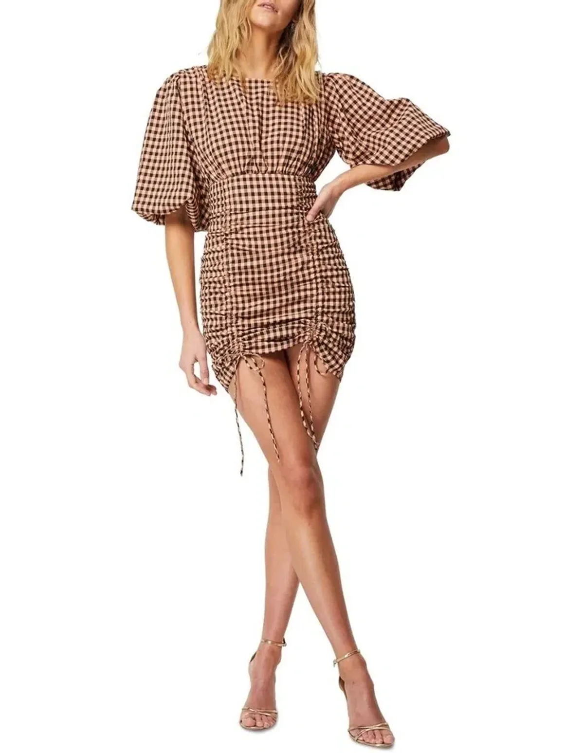 Mossman The Checked Out Mini Dress Print Size 10 - Image 1