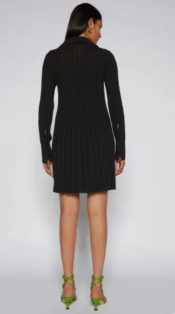 Scanlan Theodore  Pleated Rib Mini Dress Black Size XS / Au 6 for rent on The Volte - image 2