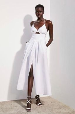 Scanlan Theodore Cotton Strappy Dress White Size 8 for rent on The Volte - image 1