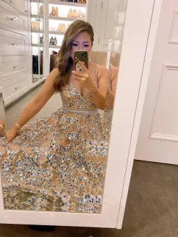 Bronx and Banco Midnight Silver Gown Midi- Small for rent on The Volte - image 3