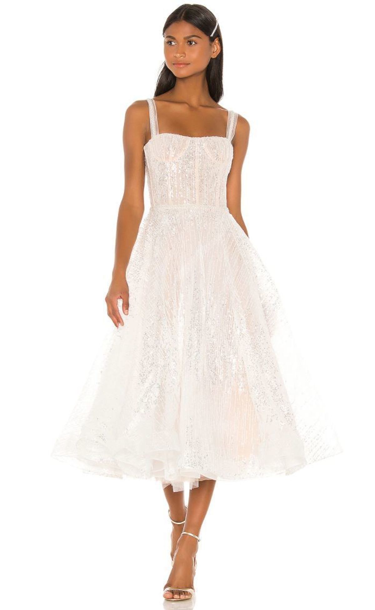 Bronx & Banco Mademoiselle Bridal Midi Dress Size 8 - Image 5