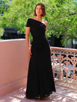By Nicola - Fiesta Off Shoulder Maxi Dress in Black - Size 10 for rent on The Volte - image 3