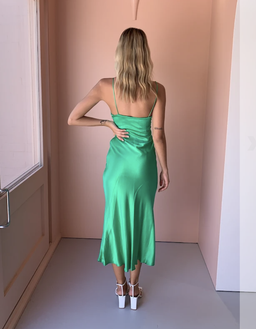 Loren Midi Dress Emerald Size 6 for rent on The Volte - image 2