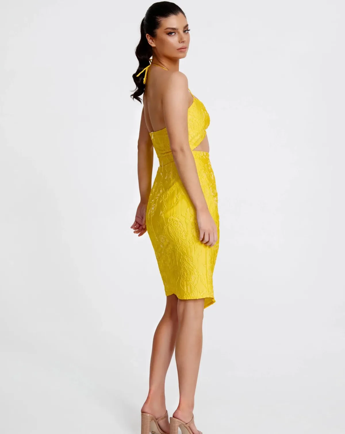 Derma Department Paloma Dress Yellow Size 8 - Image 2