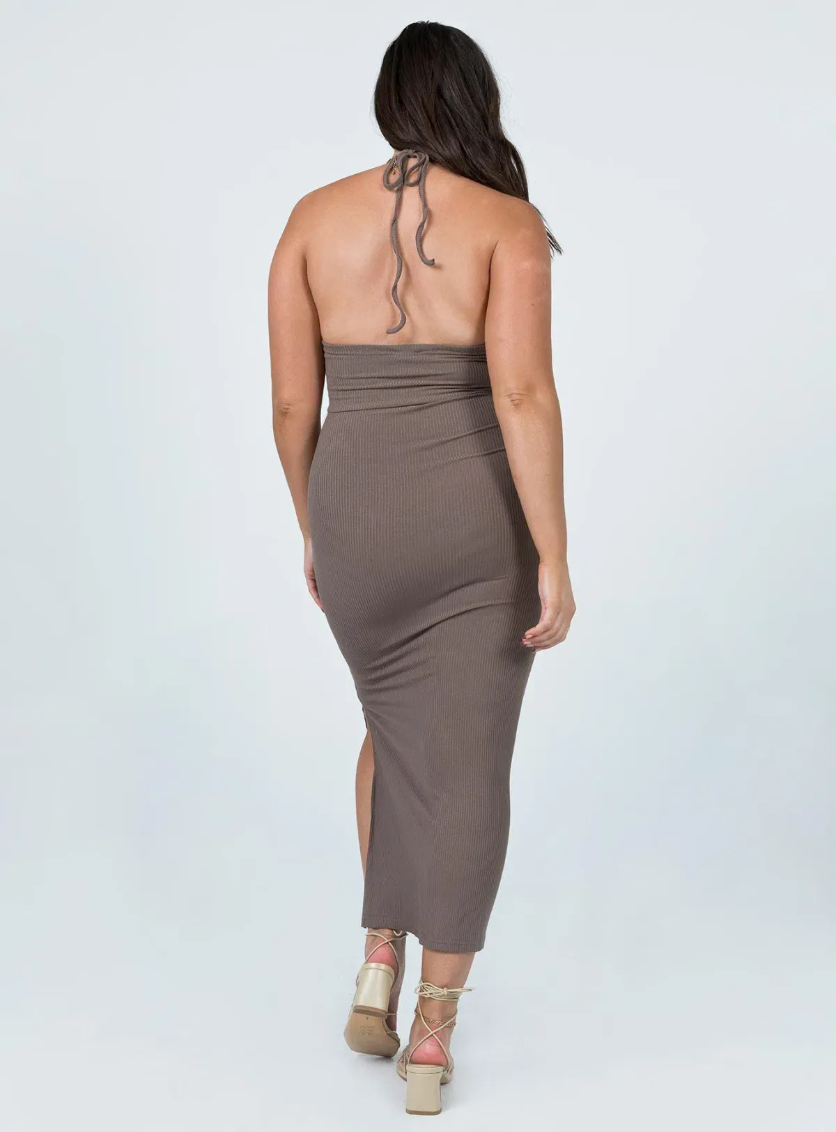 ASHER MAXI DRESS BROWN - Image 2