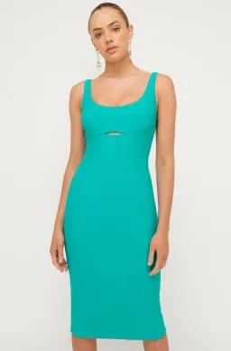 Sheike Turquoise Aqua Midi Dress Size 6 for rent on The Volte - image 2