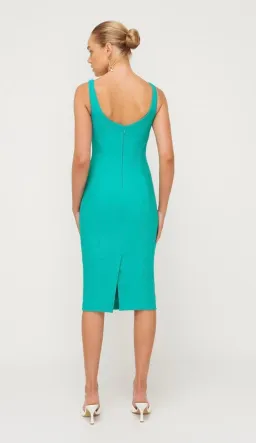 Sheike Turquoise Aqua Midi Dress Size 6 for rent on The Volte - image 3