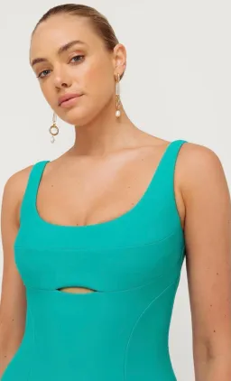 Sheike Turquoise Aqua Midi Dress Size 6 for rent on The Volte - image 4