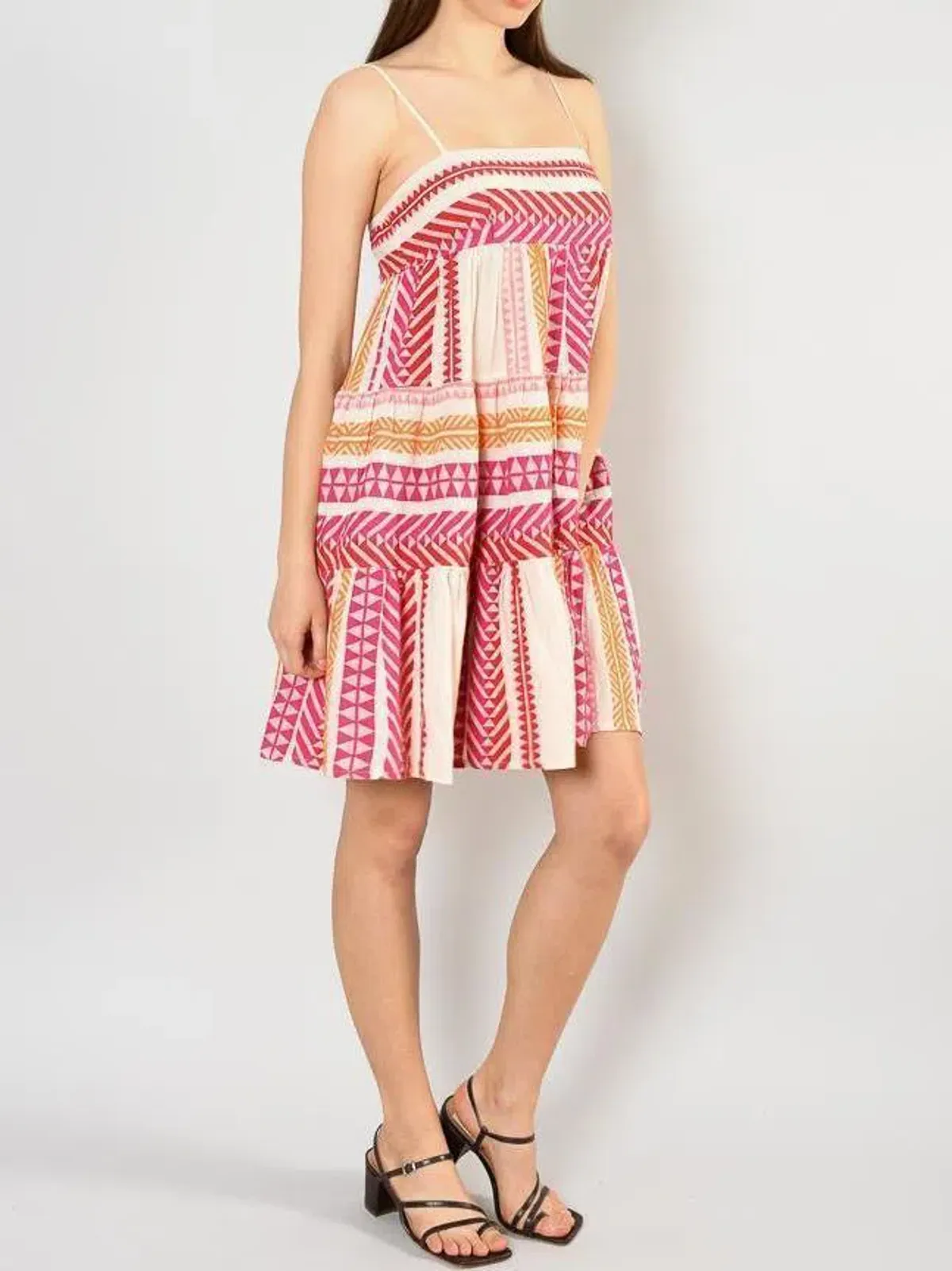 Devotion Twins Boho Mini Dress Multi Size 10 - Image 1