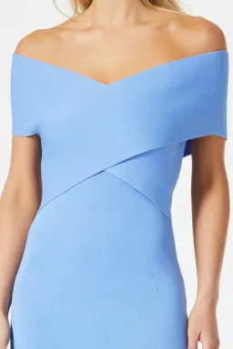 San Sloane Crossover Midi Dress Cornflower Blue Size XS for rent on The Volte - image 5