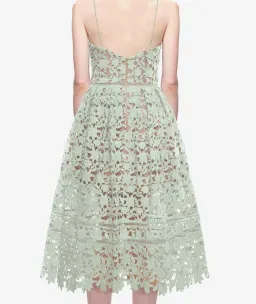 Self Portrait Azaela Midi Dress Mint Size 8 for rent on The Volte - image 3