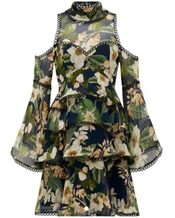 Thurley Vianna Dress Green Print Size 12 for rent on The Volte - image 1