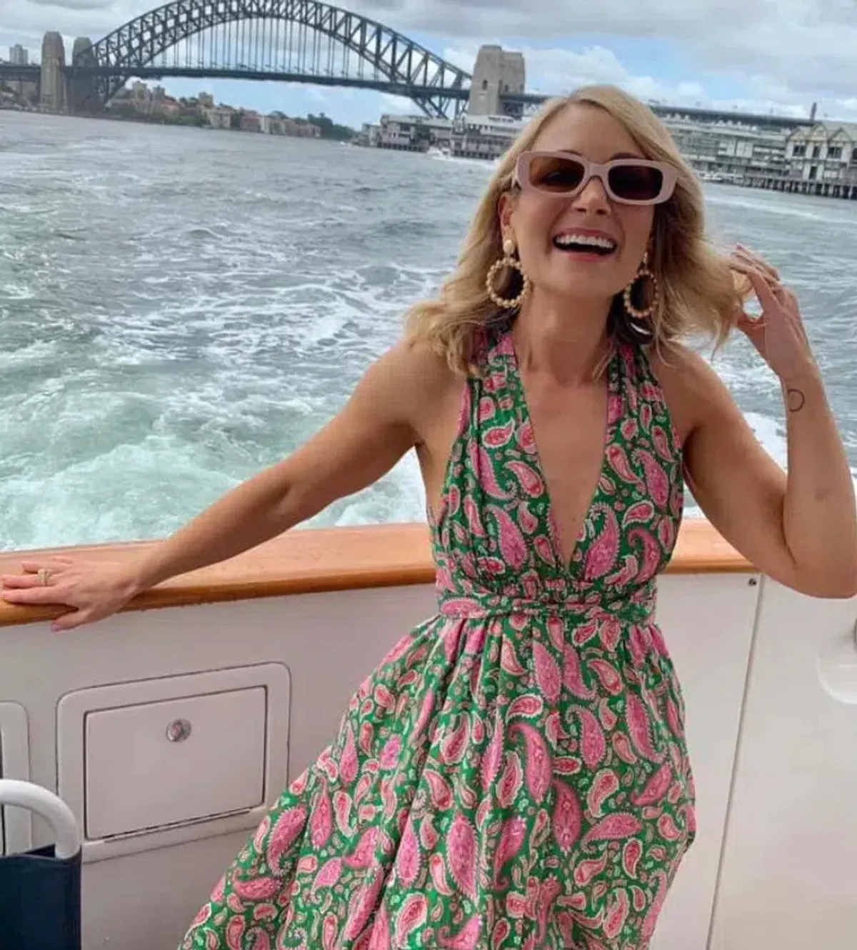 Scanlan Theodore Cotton Paisley Halter Dress Print Size 6 - Image 8