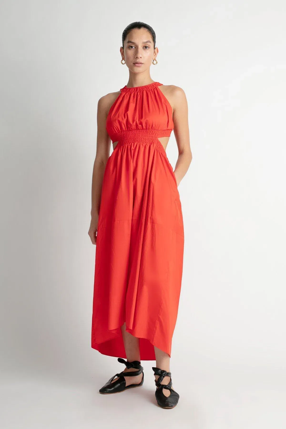 Camilla and Marc Pollina Sleeveless Midi Dress Red Size 8 - Image 1