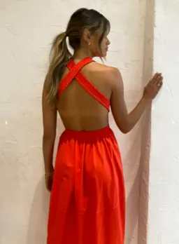 Camilla and Marc Pollina Sleeveless Midi Dress Red Size 8 for rent on The Volte - image 4