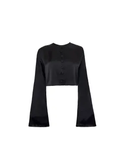 ORSEUND IRIS Ballerina Wrap Skirt & Drop Shoulder Top Set, Black for rent on The Volte - image 5