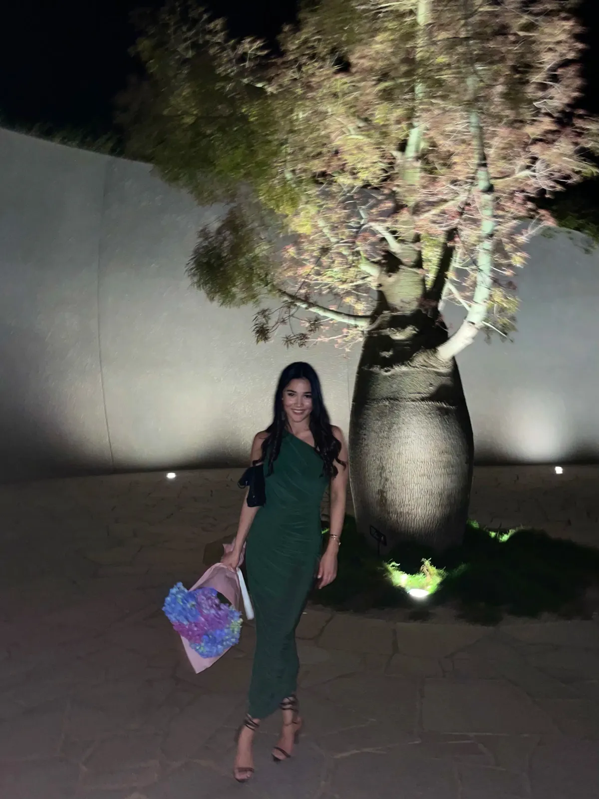 NORMA KAMALI Diana Gown in Forest Green - Image 5