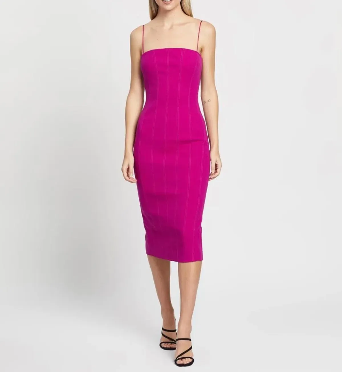 MISHA Irisa Fuschia midi dress - Image 1