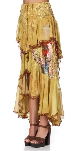 Camilla Among the Gumtrees Off Shoulder Halter Top and Maxi Skirt With Double Frill Set Print Size L  for rent on The Volte - image 7