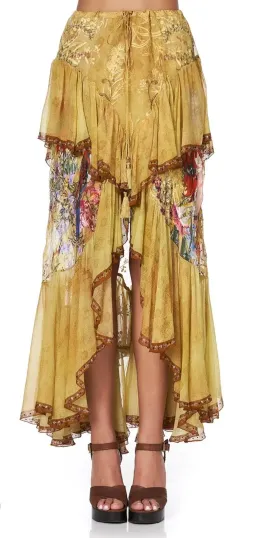 Camilla Among the Gumtrees Off Shoulder Halter Top and Maxi Skirt With Double Frill Set Print Size L  for rent on The Volte - image 4