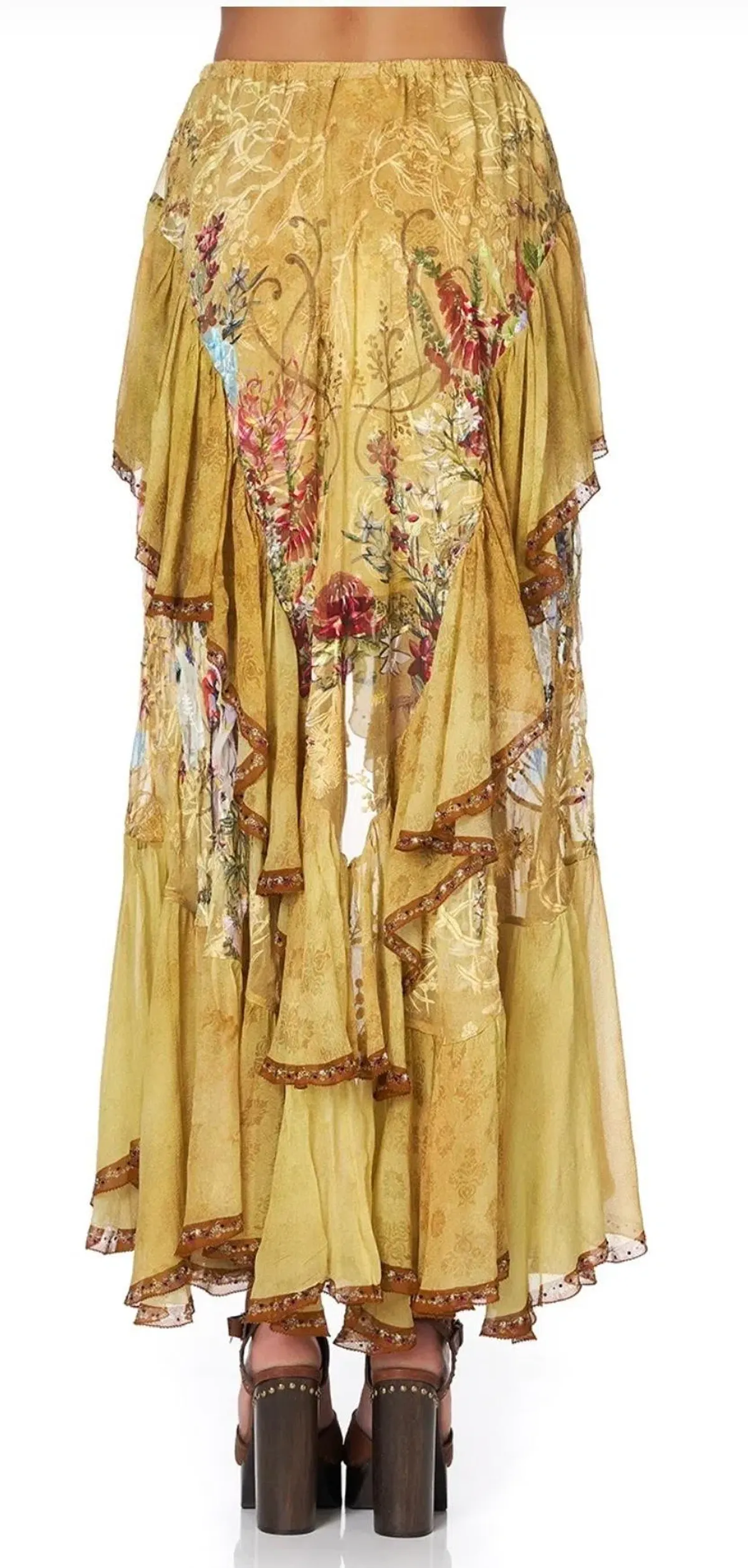 Camilla Among the Gumtrees Off Shoulder Halter Top and Maxi Skirt With Double Frill Set Print Size L  - Image 5