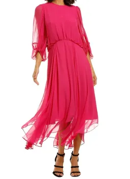 Camilla and Marc Dylan Midi Dress in Hot Pink Size 8 for rent on The Volte - image 8
