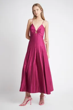Aje Solstice Strappy Ring Midi Dress Pink Size 8 for rent on The Volte - image 1