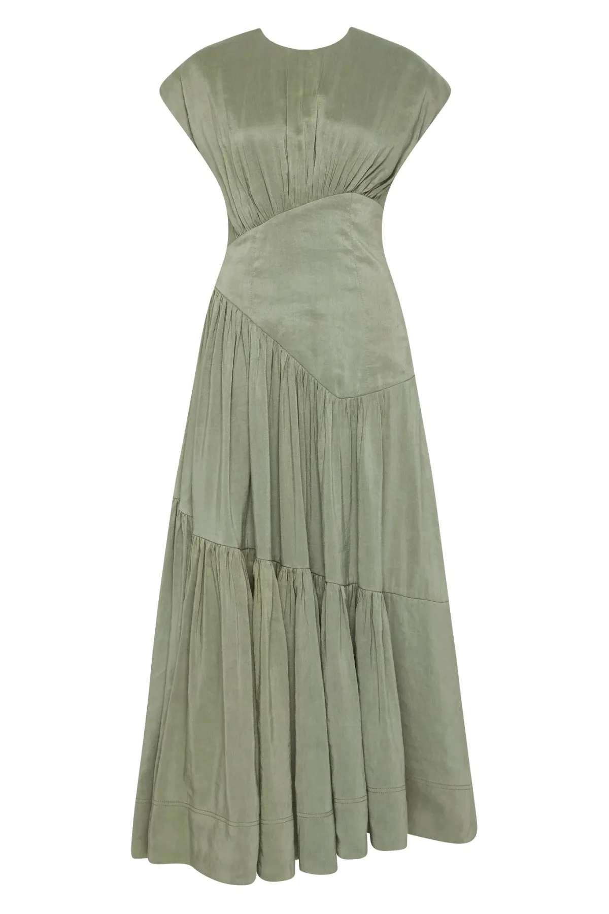 Aje Reflection Dress in Oakmoss - Image 4